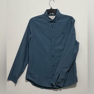 Original Penguin Men's Heritage Slim Fit Blue Button Down Shirt